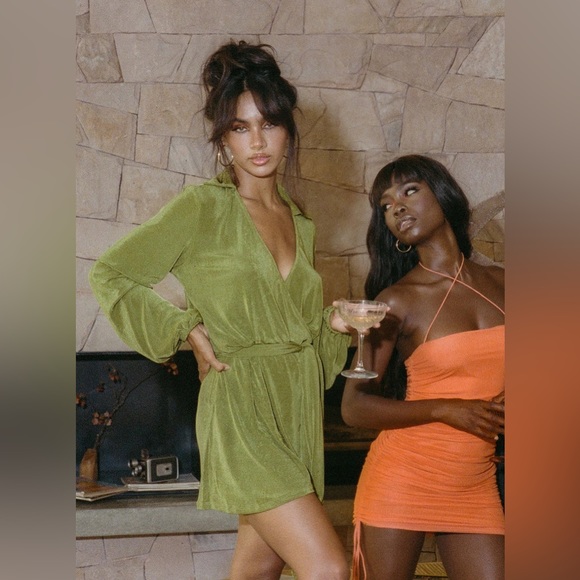 Princess Polly Party Time Mini Dress Green - Picture 2 of 12